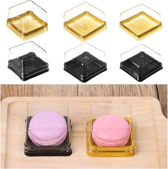 50 Stück Quadratische Mondkuchen und Pralinenboxen in Gold für Weihnachten, Hochzeiten und Partys - Bild 1