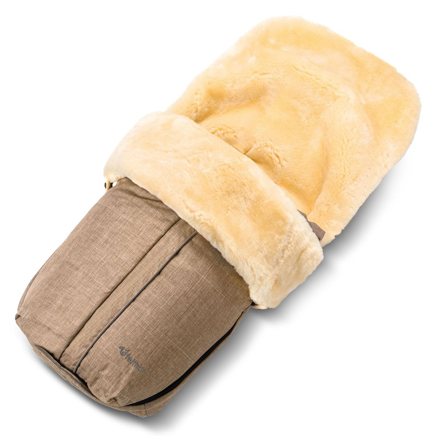 Fellhof Lammfell-Fußsack Aspen für Buggy, Sport- und Kinderwagen in Beige Melange - Bild 1