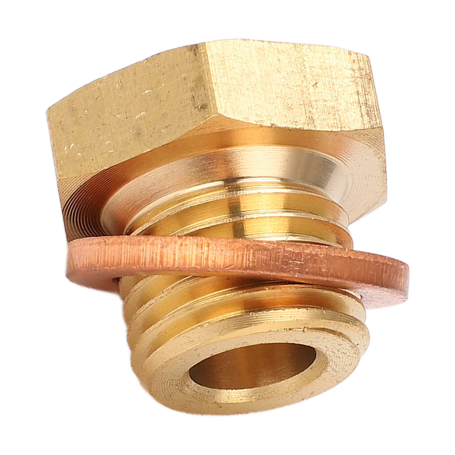 DOACT Druck-Temperaturanzeige Sender-Adapter aus Messing 1/8 Zoll NPT auf M14 x 1,5 in Gold/Gelb für Auto-Temperaturanzeigen - Bild 2