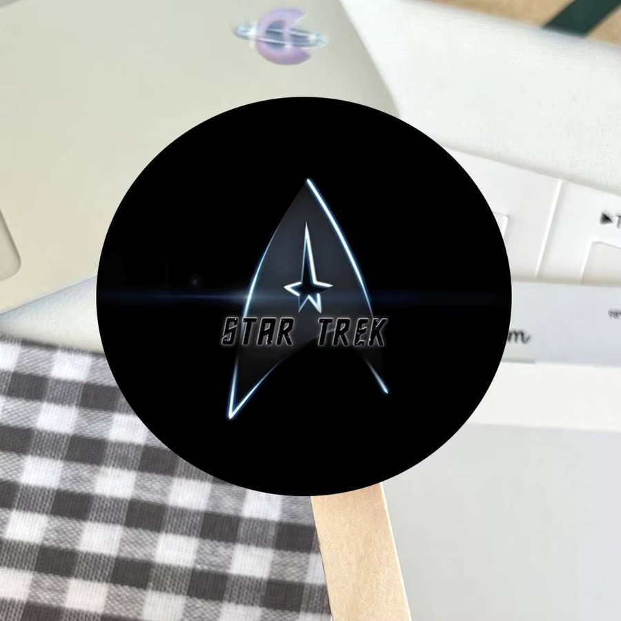 Brosche S-Star Trek Spock Space Cartoon-Stil, Emaille-Pin, Rund - Bild 6