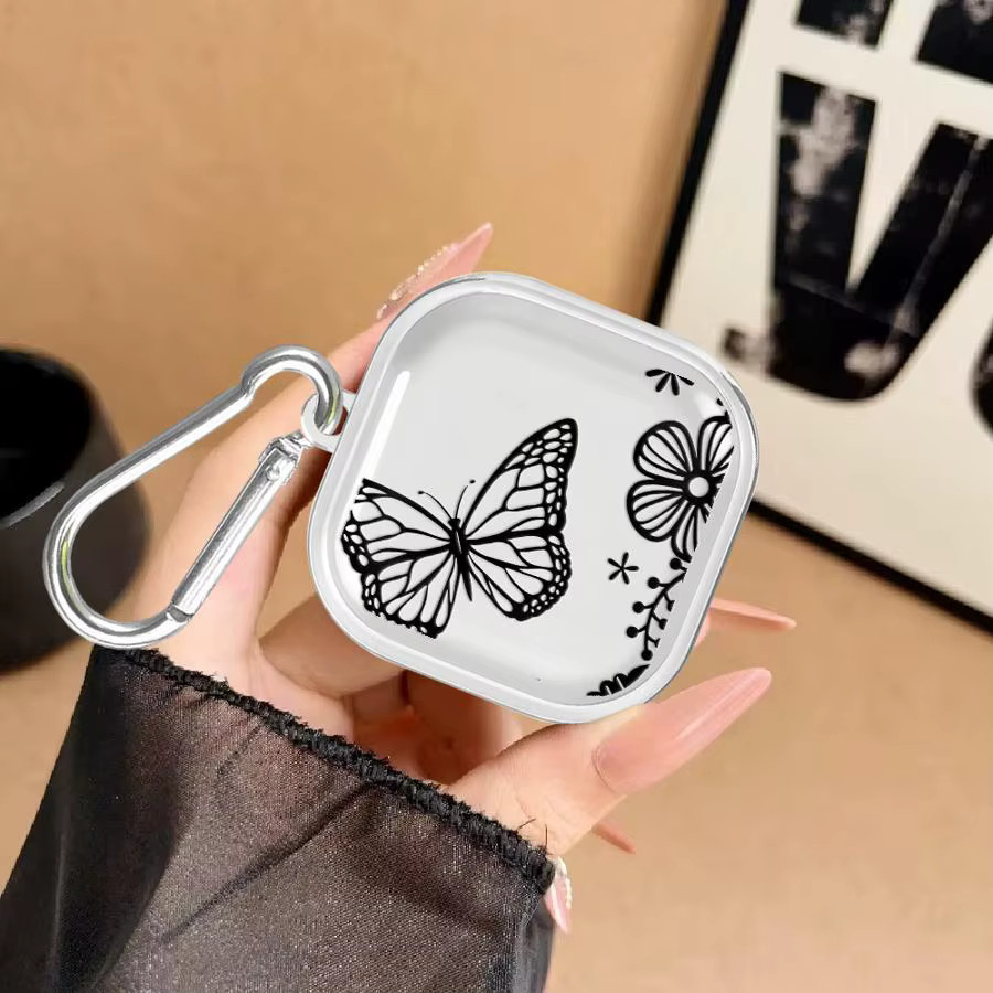 Transparente Samsung Galaxy Buds Hülle mit Schmetterlings-Design für Buds 4 Pro, 3 Pro, 3 FE und Live - Bild 3