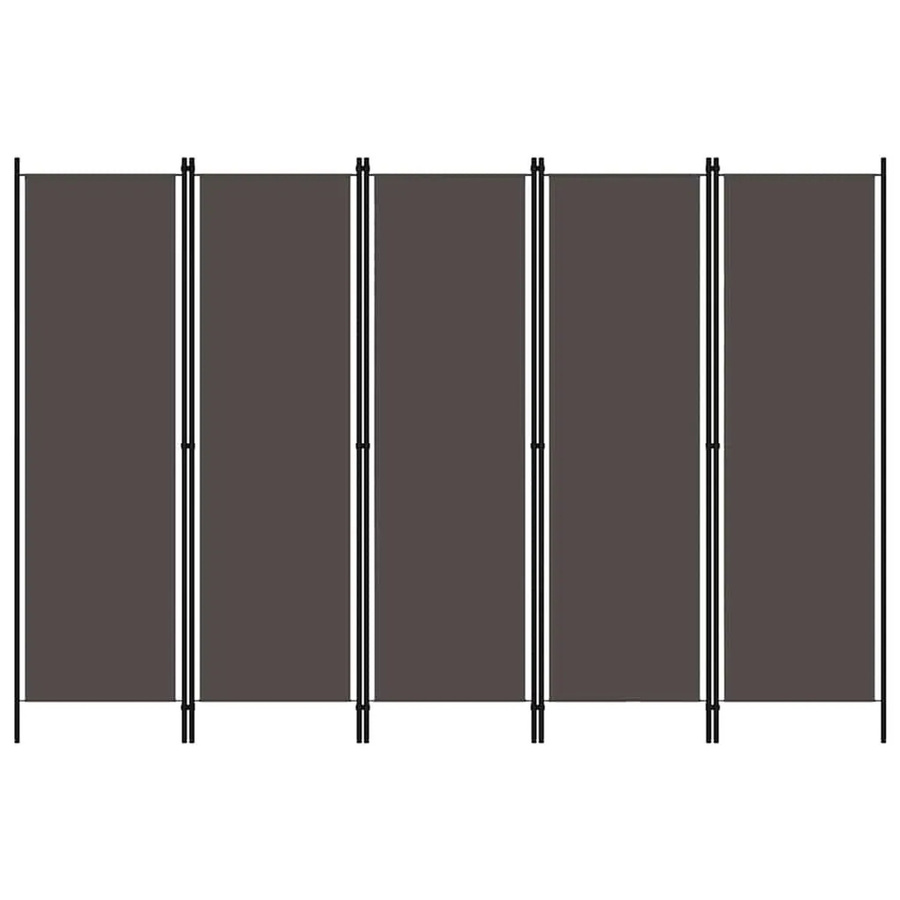 vidaXL 5-teiliger Raumteiler Anthrazit B: 250 cm, H: 180 cm - Bild 2