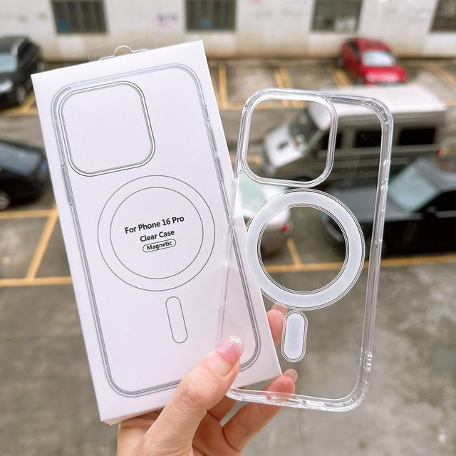 Transparente MagSafe magnetische kabellose Lade-Animationshülle für iPhone 17, 16, 15, 14, 13, 12, 11 Pro Max, Mini und Plus - Bild 1