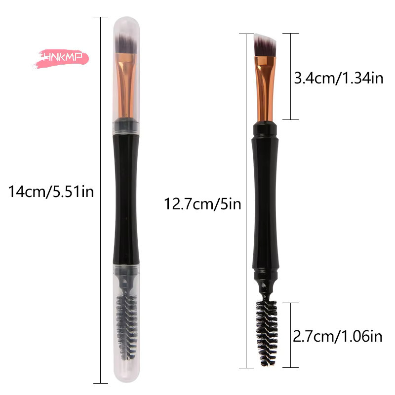 Mini-Make-up-Pinsel mit zwei Enden für Augenbrauen, Lidschatten, Eyeliner - Bild 4