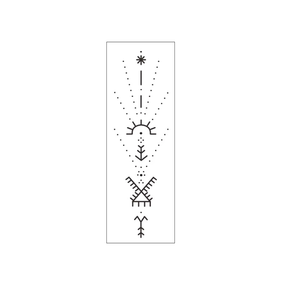 JKCODE TATTOO Temporäre Kräutertattoo-Designs, Unisex - Bild 6