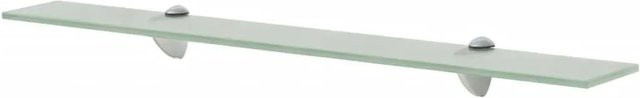 vidaXL Schweberegal aus Glas und Metall, transparent/weiß, B/T/H: 70 x 10 x 8 cm - Bild 1