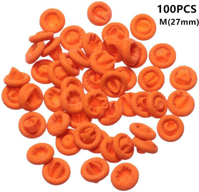Ambiel Charm Fingerlinge, Latex, orange, 100 Stück - Bild 1