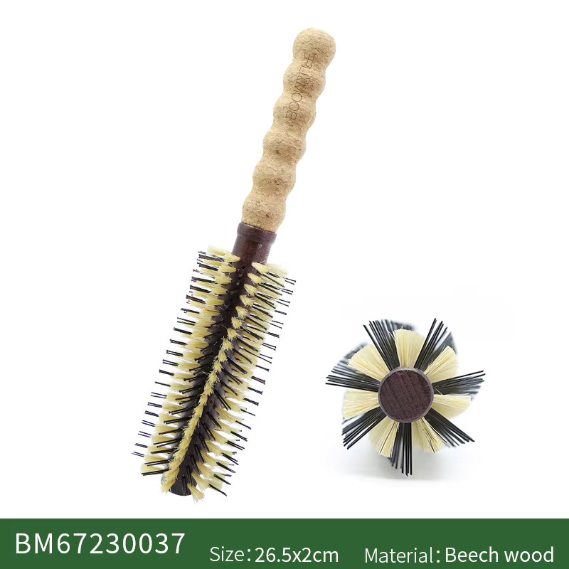 2-Stile-Haarbürste mit Korkgriff, Wildschweinborsten, Damen - Bild 3