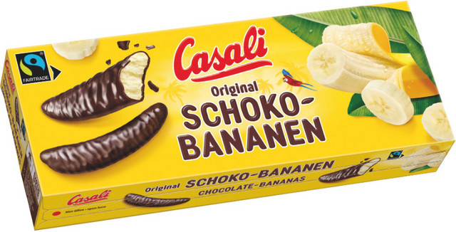 Casali Fairtrade Schoko-Bananen 48 x 12,5 g (600 g) - Bild 1