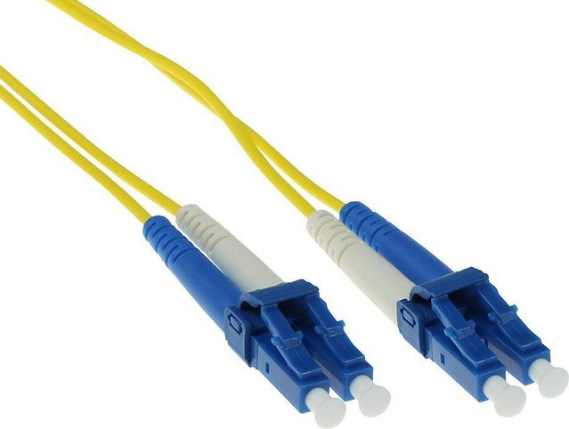 ACT Singlemode OS2 LSZH Duplex Glasfaser-Patchkabel mit LC/LC Steckern, Gelb, Länge: 35 m - Bild 1