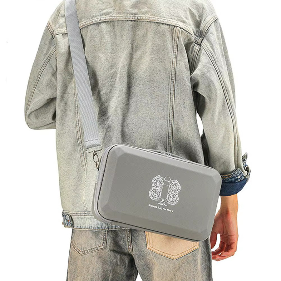 Tragbare Schultertasche für DJI Neo 2 und DJI RCN 3 Controller, Reise-Tasche mit großer Kapazität für Drohnen-Zubehör in Schwarz und Grau - Bild 1
