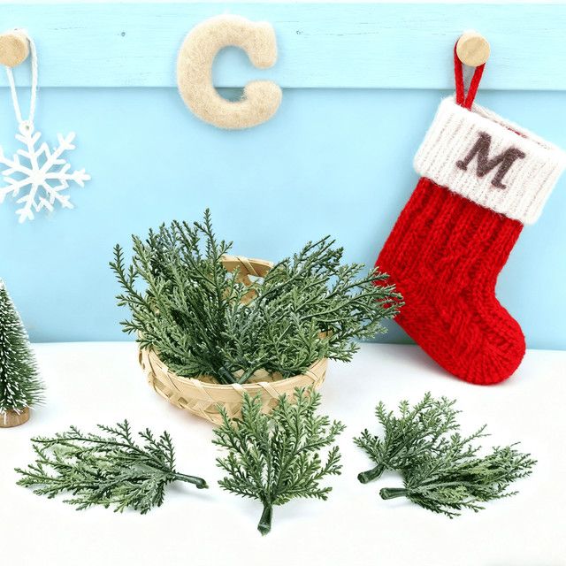 Smr Mini Weihnachtsbaum Künstliche Pflanzen in Grün als Bastelmaterial und Heimdekoration - Bild 1
