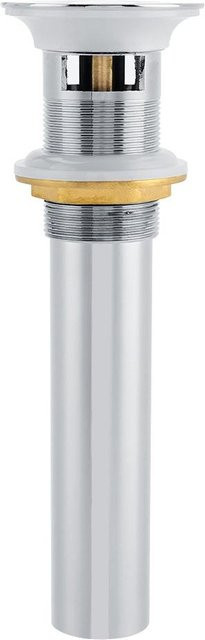 CosyHome Pop-Up Ablaufgarnitur für Waschbecken aus Messing mit Überlauf in Silber Chrom und Grau, G1-1/4 - Bild 1