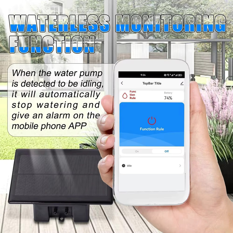 JUANJUAN Solar Bewässerungssteuerung mit WiFi App Fernbedienung und Timer Kit in Schwarz - Bild 4