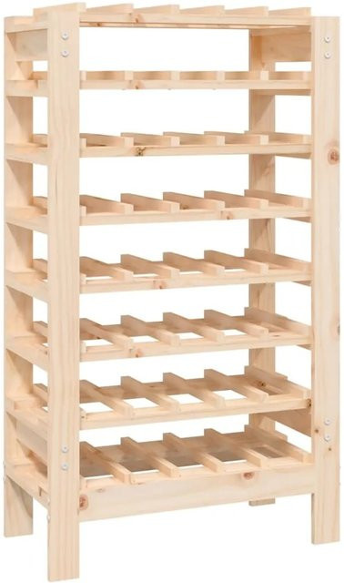 vidaXL Weinregal aus Massivholz Kiefer in Braun und Beige, B/T/H: 61,5 x 30 x 107,5 cm - Bild 1