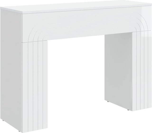 vidaXL Couchtisch modern in Hochglanz Weiß aus Holzwerkstoff, B/T/H: 102 x 35 x 75 cm - Bild 1