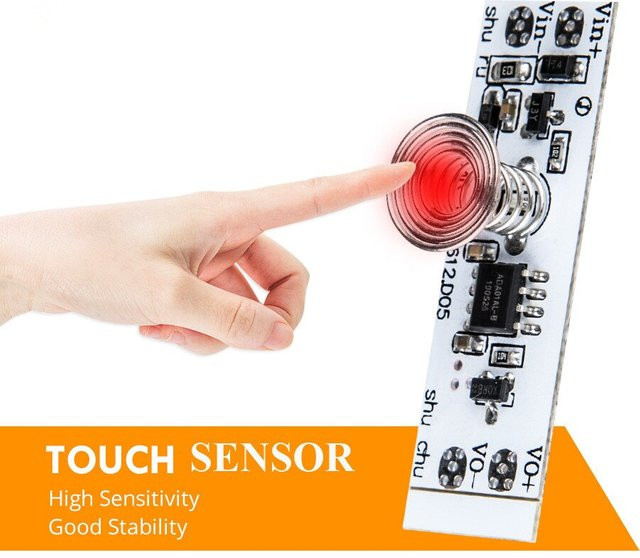 Ammtoo Smart Home LED Dimmer Modul mit Touch Sensor und Spiralfeder, DC 12V 24V, 36W 3A Controller - Bild 1