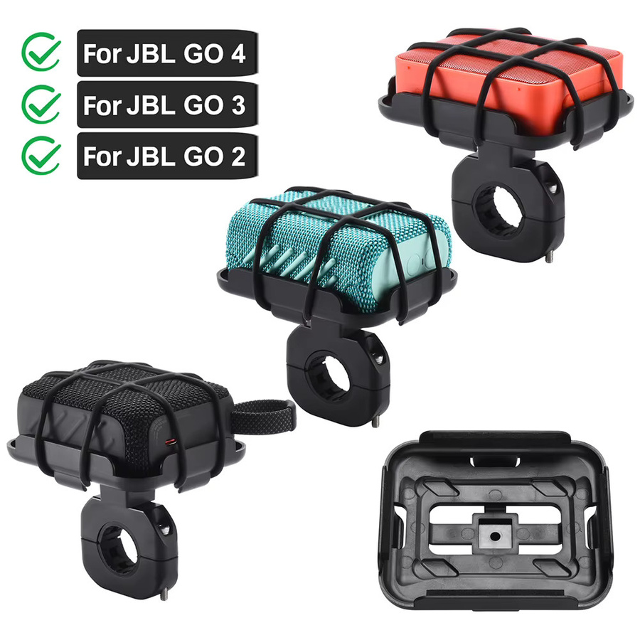 Tragbare Halterung in Schwarz für JBL GO 4, GO 3 und GO 2 Bluetooth Lautsprecher zur Montage am MTB oder Rennrad - Bild 6