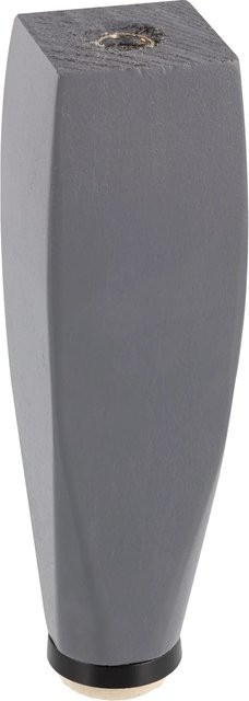 Wagner Möbelbein Wood V2 aus Kiefer in Grau mit Schraubbefestigung, Höhe: 15 cm, Breite: 4 cm, Tiefe: 3 cm - Bild 1