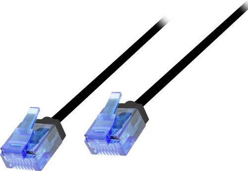 LogiLink CQ3103U RJ45 Patchkabel CAT 6a U/UTP Ethernet/LAN Schwarz 15,00 m - Bild 1