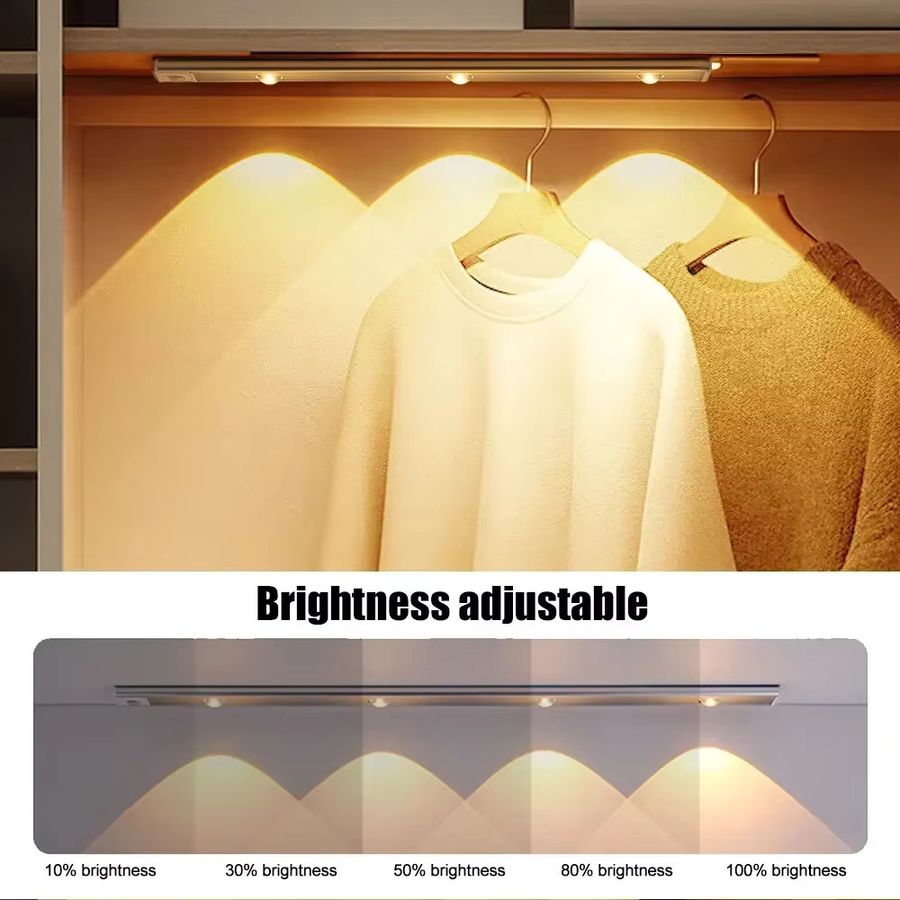 AVACOM LED Schrankleuchte mit Bewegungsmelder und USB-Wiederaufladung, ultradünne Unterbauleuchte für Schrank und Kleiderschrank - Bild 5