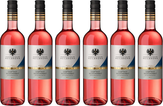 Württembergische WZG Heilbronner Samtrot Schwarzriesling Qba Roséwein 6 x 0,75 l - Bild 1