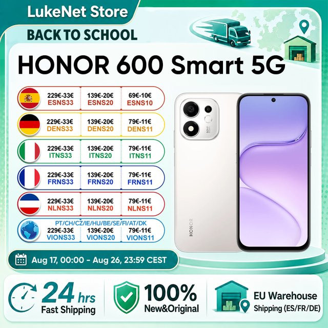 HONOR 600 Smart 5G Smartphone Silber mit 6,87 Zoll Display, 7700mAh Akku, 45W SuperCharge und 50MP Rückkamera - Bild 1