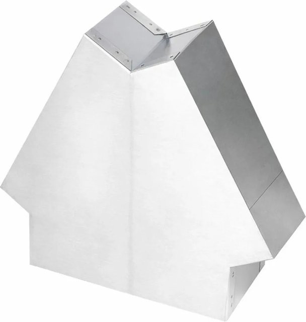 Subtiel Flachkanal Y-Stück 120° aus verzinktem Stahl in Silber, Breite: 200 mm, Höhe: 90 mm - Bild 1