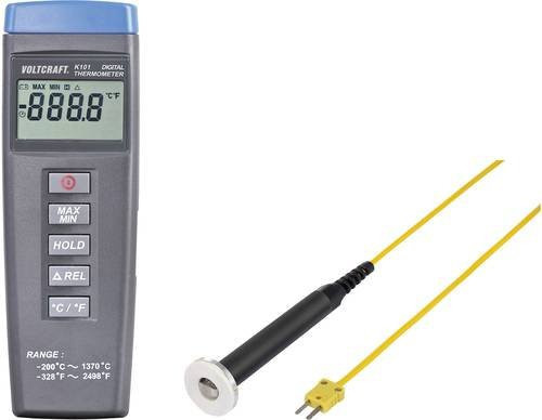 Voltcraft K101 + TP 302 Temperatur-Messgerät mit Fühler-Typ K in Schwarz - Bild 1