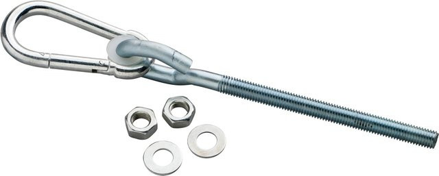 SwingKing Schaukelhaken mit Karabiner aus verzinktem Stahl in Silber, Maße: B: 14 cm, H: 12 cm - Bild 1