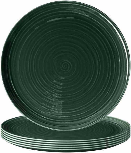 Seltmann Weiden Pizzateller Terra Moosgrün 6er Set Durchmesser: 31,5 cm - Bild 1