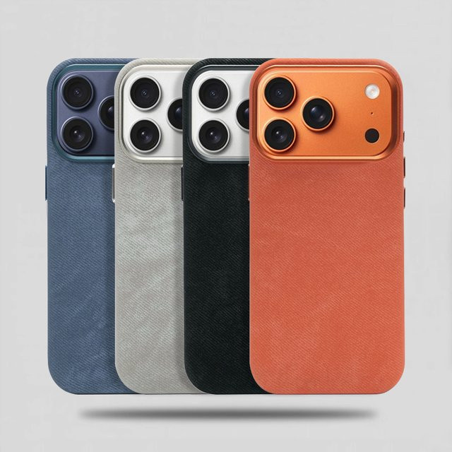YUEDESHENG Luxus Faser-Leder Schutzhülle für iPhone mit MagSafe Magnetischer Drahtloser Ladefunktion in Braun - Bild 1