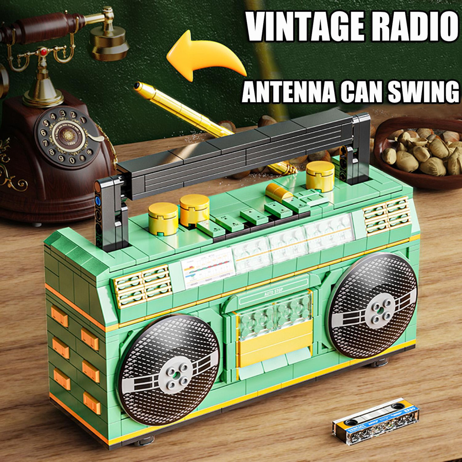 YCOLE Vintage Radio-Recorder Konstruktionsbaustein 3D-Puzzle 781 Teile - Bild 2