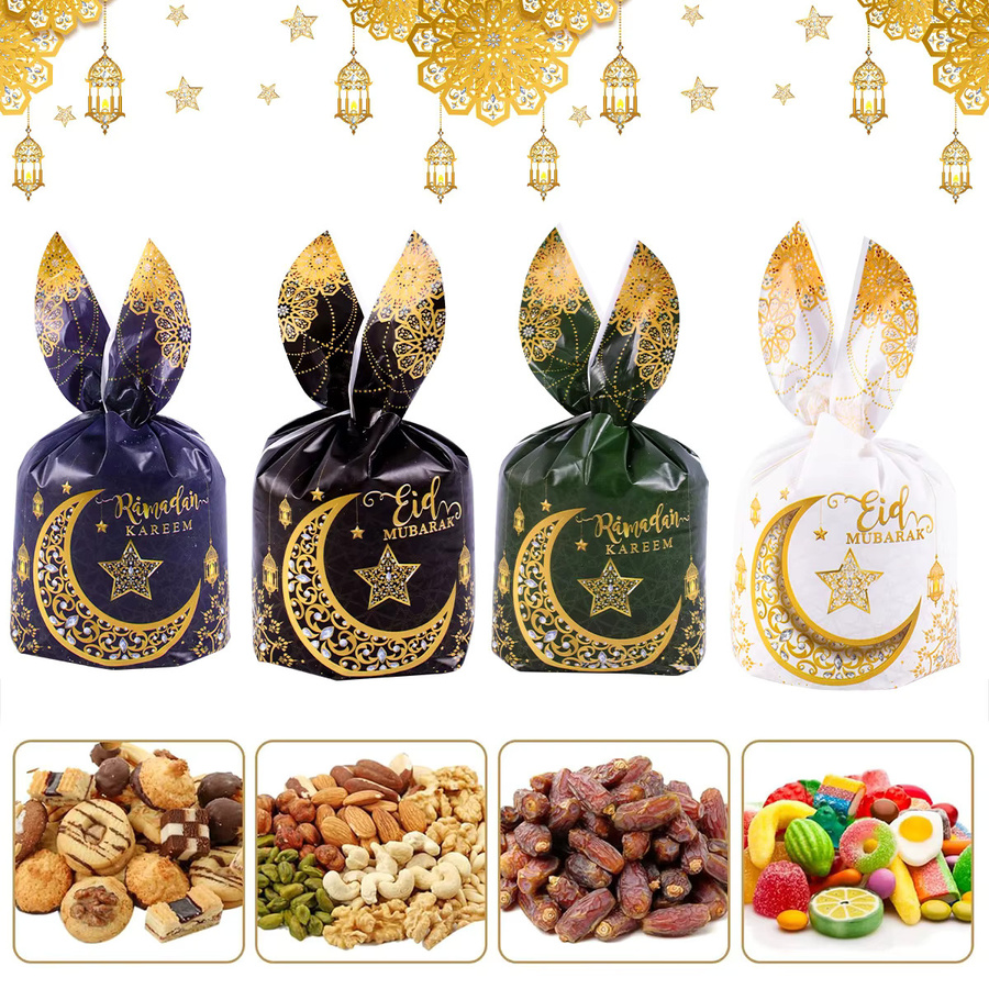 Niedliche Cartoon Kaninchen Geschenktaschen für Ramadan Kareem und Eid Al-Fitr, Mehrfarbig - Bild 3