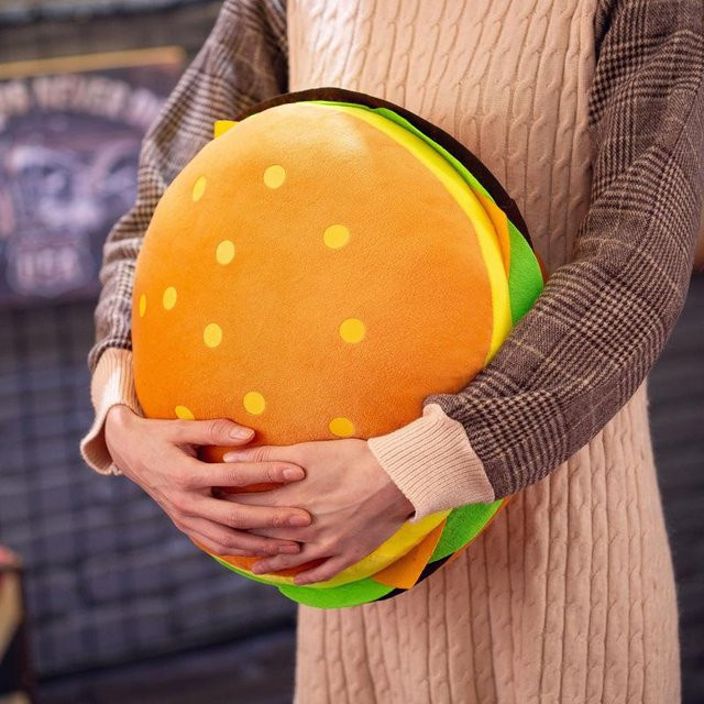Joyful toys Burger-Wurfkissen Pommes Frites, Plüschtier, 30cm - Bild 1