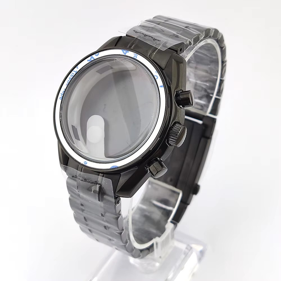 OUMASHI Uhrengehäuse Edelstahl, Schwarz, Herren, 43 mm - Bild 2