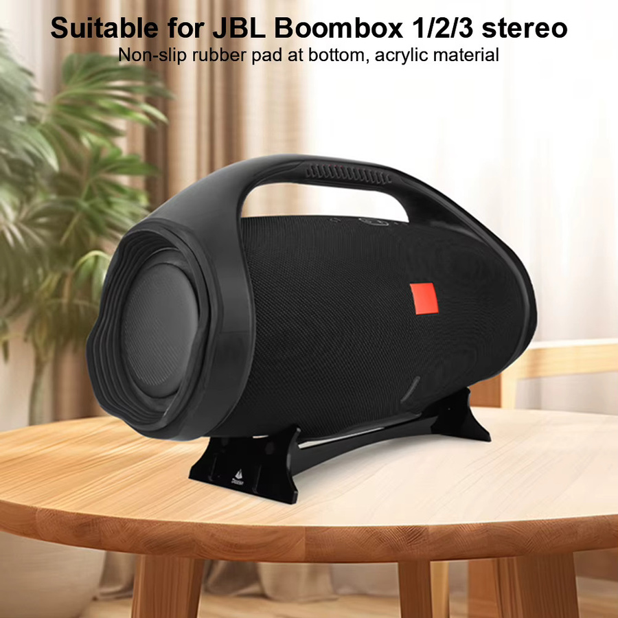 Alloet Acryl Lautsprecherständer für JBL Boombox 3, Boombox 2 und Boombox, Desktop-Ständer und Basishalter, transparent oder schwarz - Bild 2