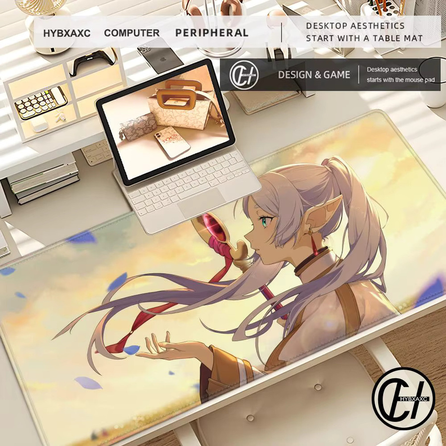 HYBXAXC Mauspad Frieren Beyond Journeys End Anime Design XXL Schreibtischunterlage Multicolour - Bild 3
