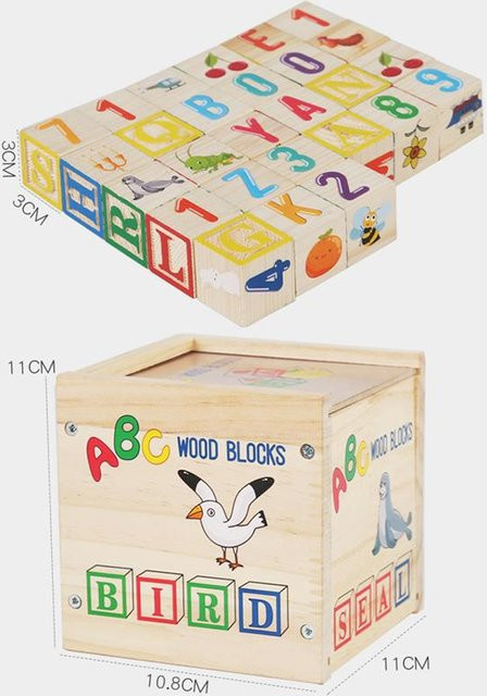 Linyi toy Holz Buchstaben Block, 27-teiliges Set - Bild 1