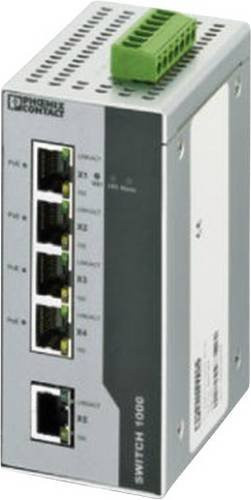 Phoenix Contact 2891064 FL SWITCH 1001T-4POE Industrial Ethernet Switch 10/100MBit/s in Grau - Bild 1