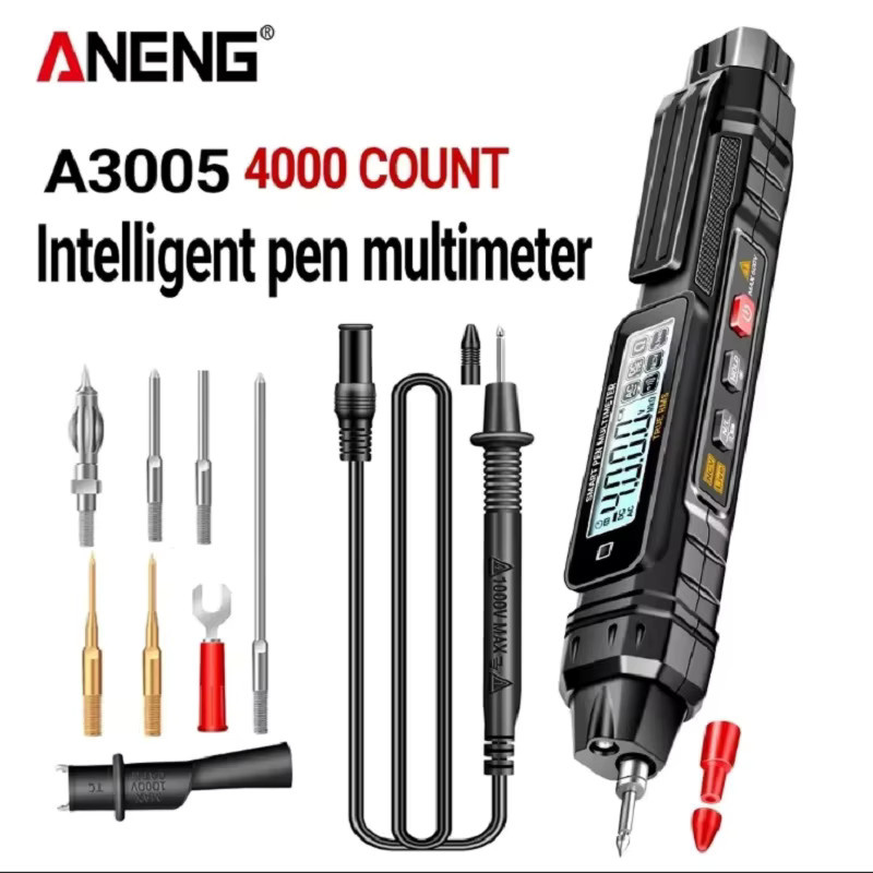 ANENG A3005 Elektriker-Spezialmultimeter im Stiftformat mit NCV-Induktionsmessung und Nullleiter-Erkennung in Schwarz - Bild 7