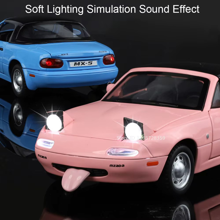 RMZ city MX-5 RX7-PC Spielzeugautomodell, Maßstab 1:24, Metall, mit Licht und Sound - Bild 2