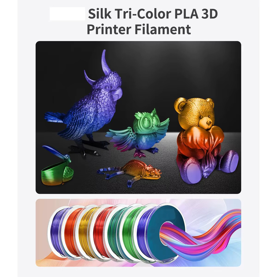DINGSUN 3D Seidenfilament PLA 1,75mm Glänzend, 0,25kg Spule, Maßgenauigkeit +/- 0,02 mm für FDM-Drucker - Bild 4