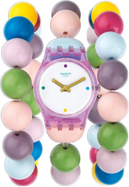Swatch Armbanduhr, Quarz, Kunststoffgehäuse, 25 mm, Weiß, Damen - Bild 1