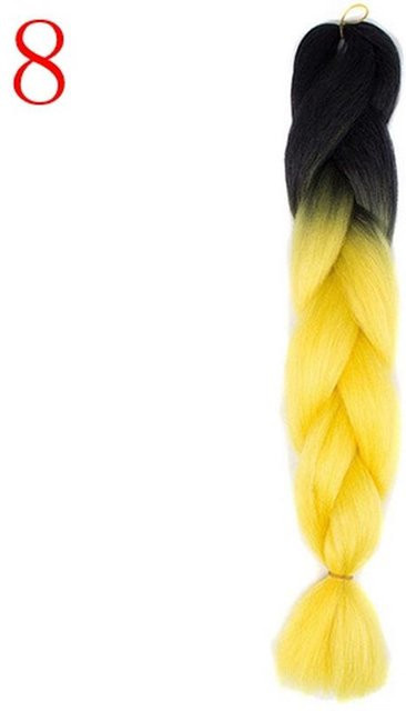 Missqueen Ombre Synthetisches Flechthaar, Yellow, Unisex - Bild 1