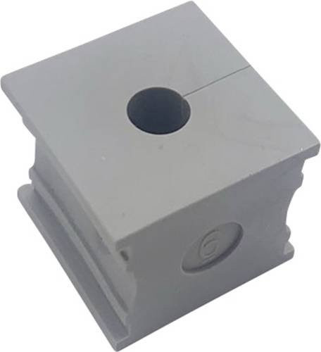 TRU COMPONENTS ELT 6 Kabeldurchführung geschlitzt aus Elastomer in Grau mit maximalem Klemm-Ø 7mm - Bild 1