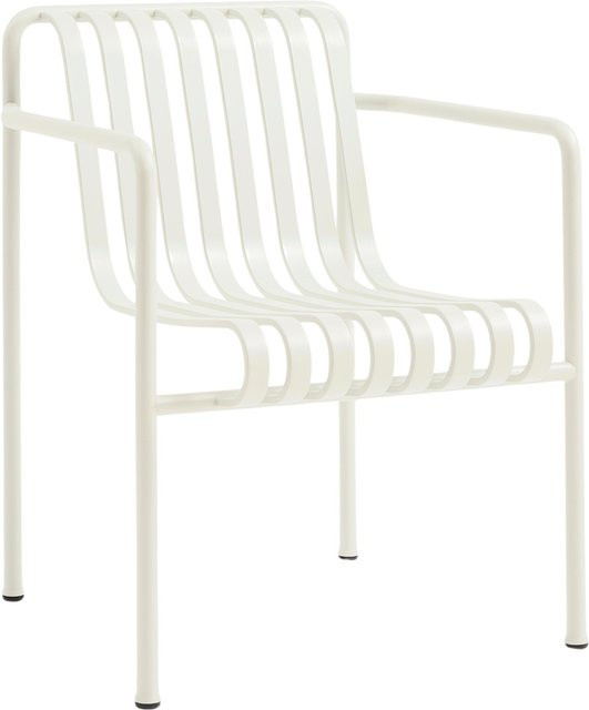 HAY Palissade Dining Arm Chair Esszimmerstuhl aus Stahl in Weiß, stapelbar - Bild 1