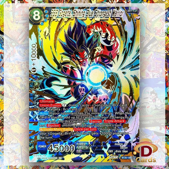 Bandai Dragon Ball Super Karte SSB Gogeta, Blau, Einzelfigur - Bild 1