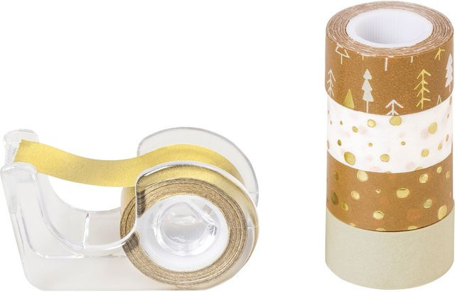 Heyda Deko Tapes Christmas aus Papier in Gold und Natur - Bild 1