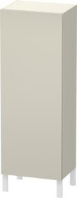Duravit L-Cube Halbhochschrank in Taupe Supermatt mit Glastüren, B/T/H: 50 x 36,3 x 132 cm - Bild 1